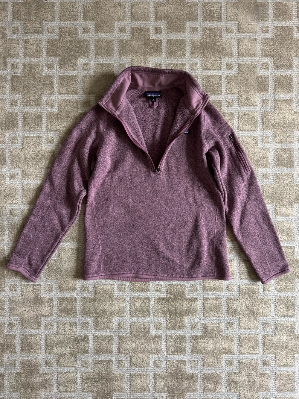 Patagonia Better Sweater 1/4 Zip Fleece Pullover Sweatshirt Light Violet Medium - Picture 11 of 17